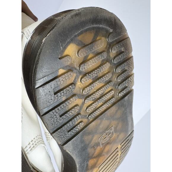 Doc Martens White Zavala Combat Lace-up Ankle Boots Womens Size US 7 - Picture 7 of 9